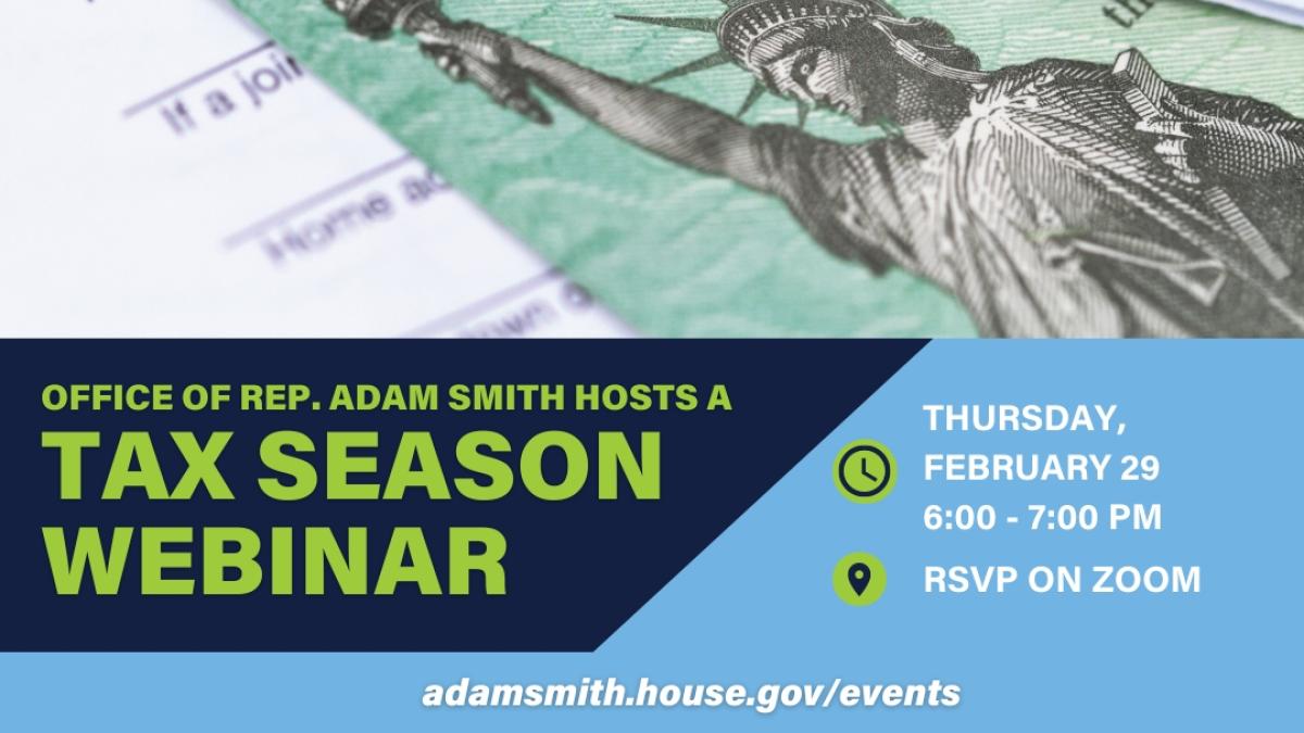 Tax season webinar graphic invite