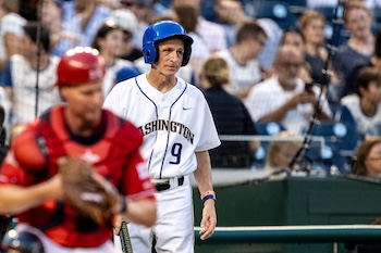 Congressman Adam Smith playing baseball