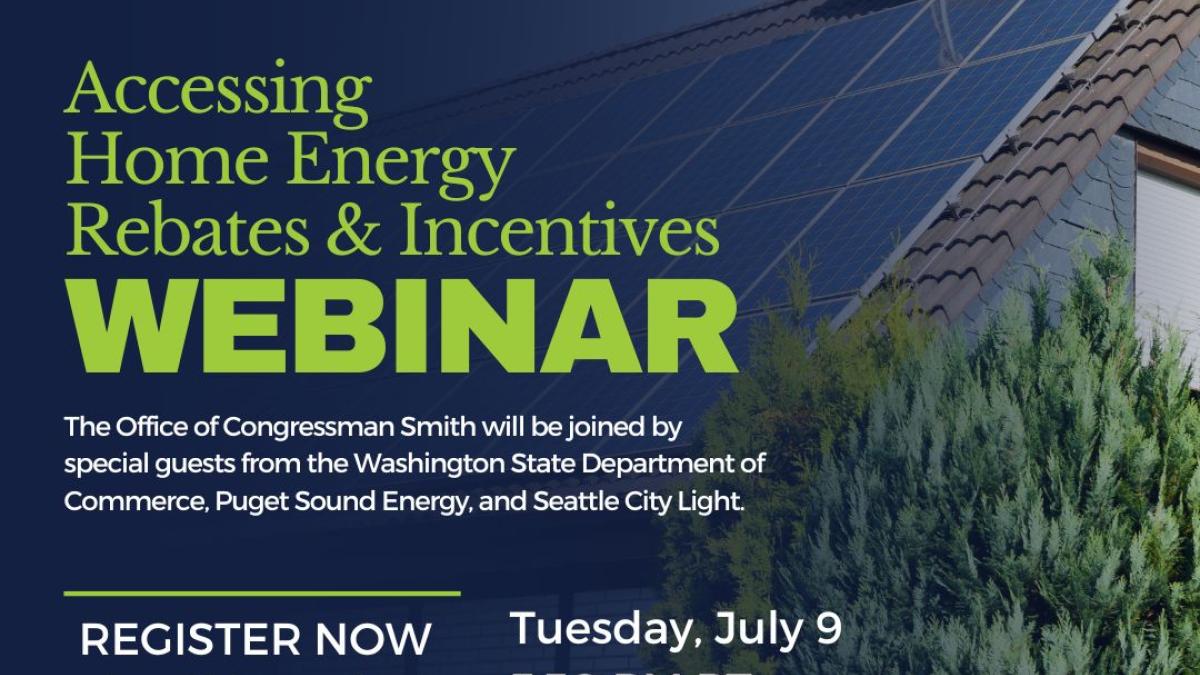 graphic for accessing home energy rebates & incentives webinar