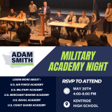 graphic describing military academy night